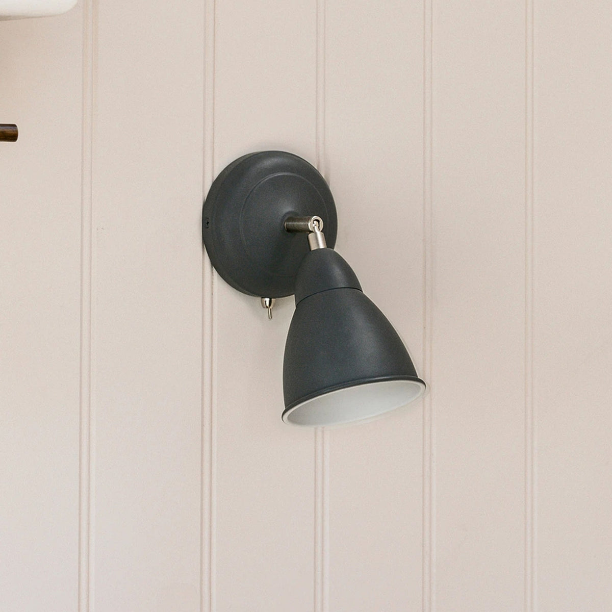 Harlaxton Wall Light in Charcoal Steel
