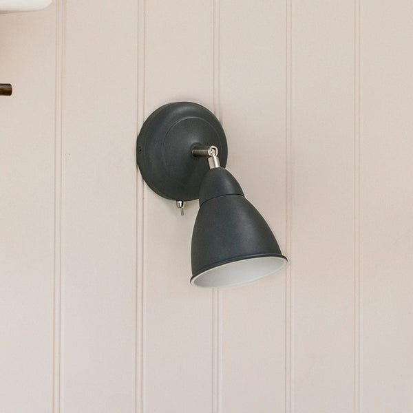 Harlaxton Wall Light in Charcoal Steel