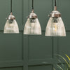 Fovant Triple Pendant Bar in Satin Nickle