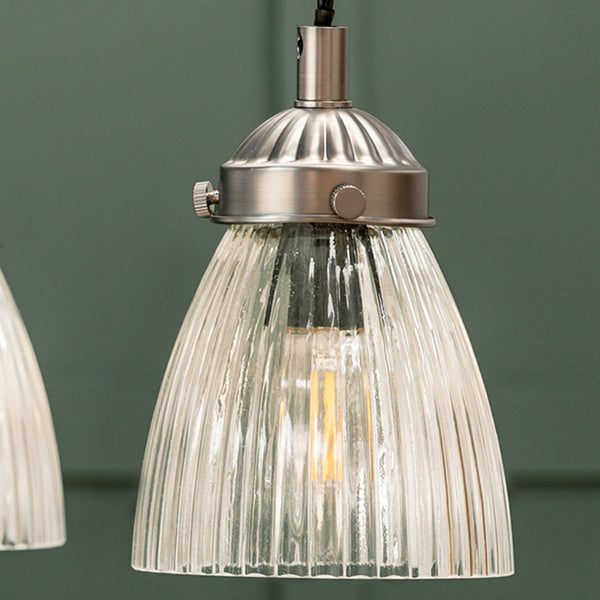 Fovant Triple Pendant Bar in Satin Nickle