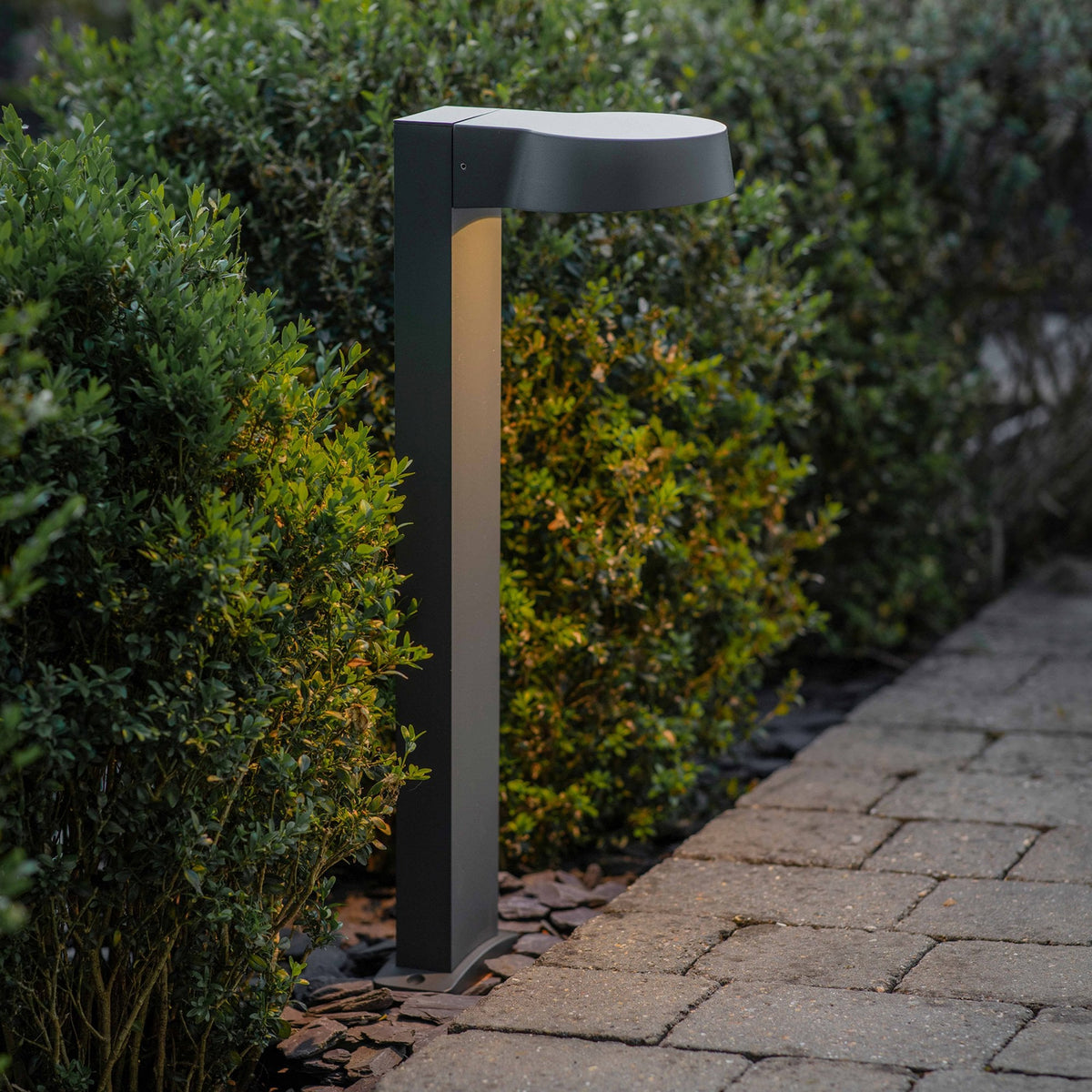 Litcham Outdoor Path Post Light in Grey Aluminium