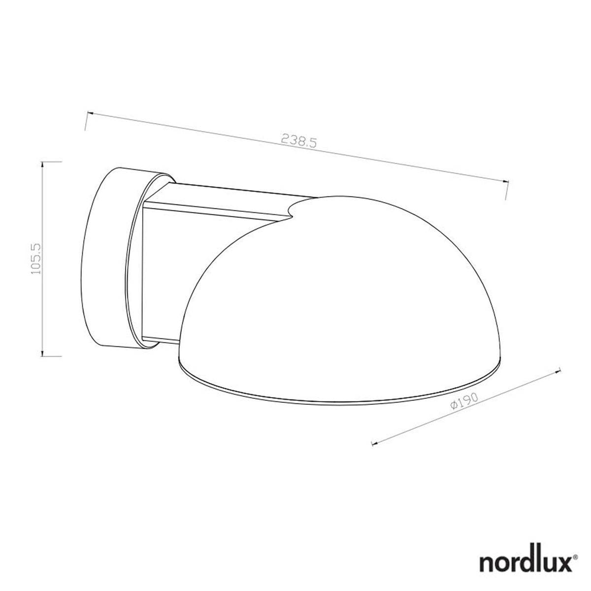 Clarso Outdoor IP44 Wall Light in Black