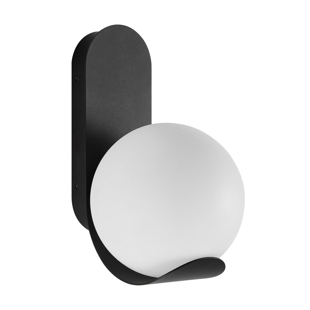 Dalius Outdoor IP44 Wall Light in Black with Opal Diffuser