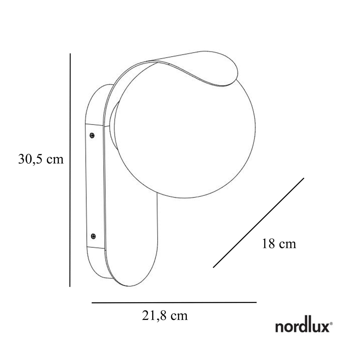 Dalius Outdoor IP44 Wall Light in Black with Opal Diffuser