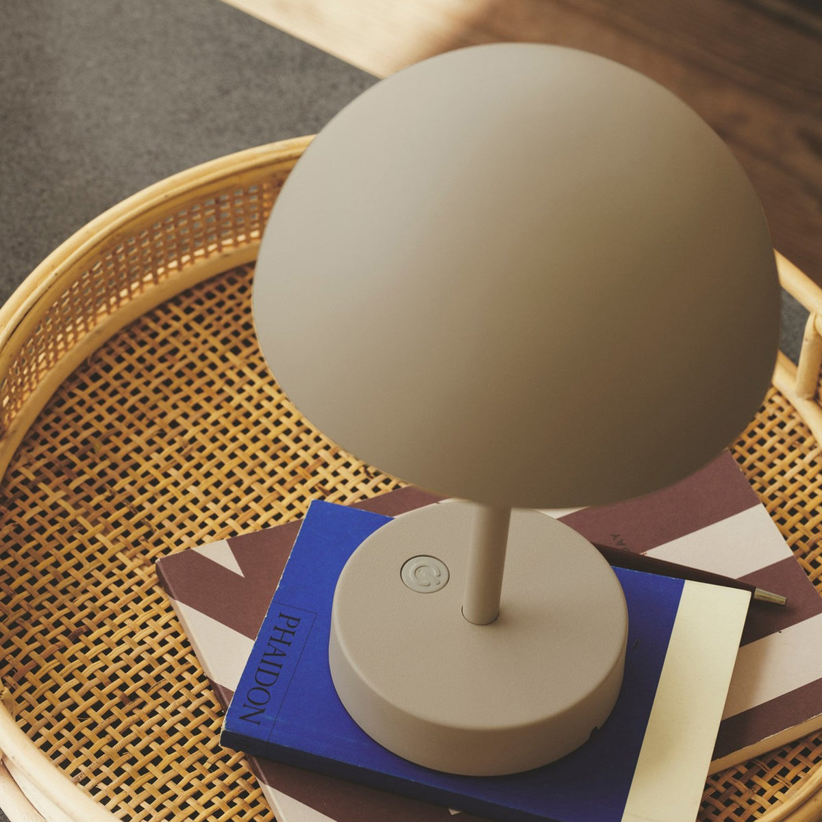 Ellen To-Go Rechargeable Portable Table Lamp in Beige