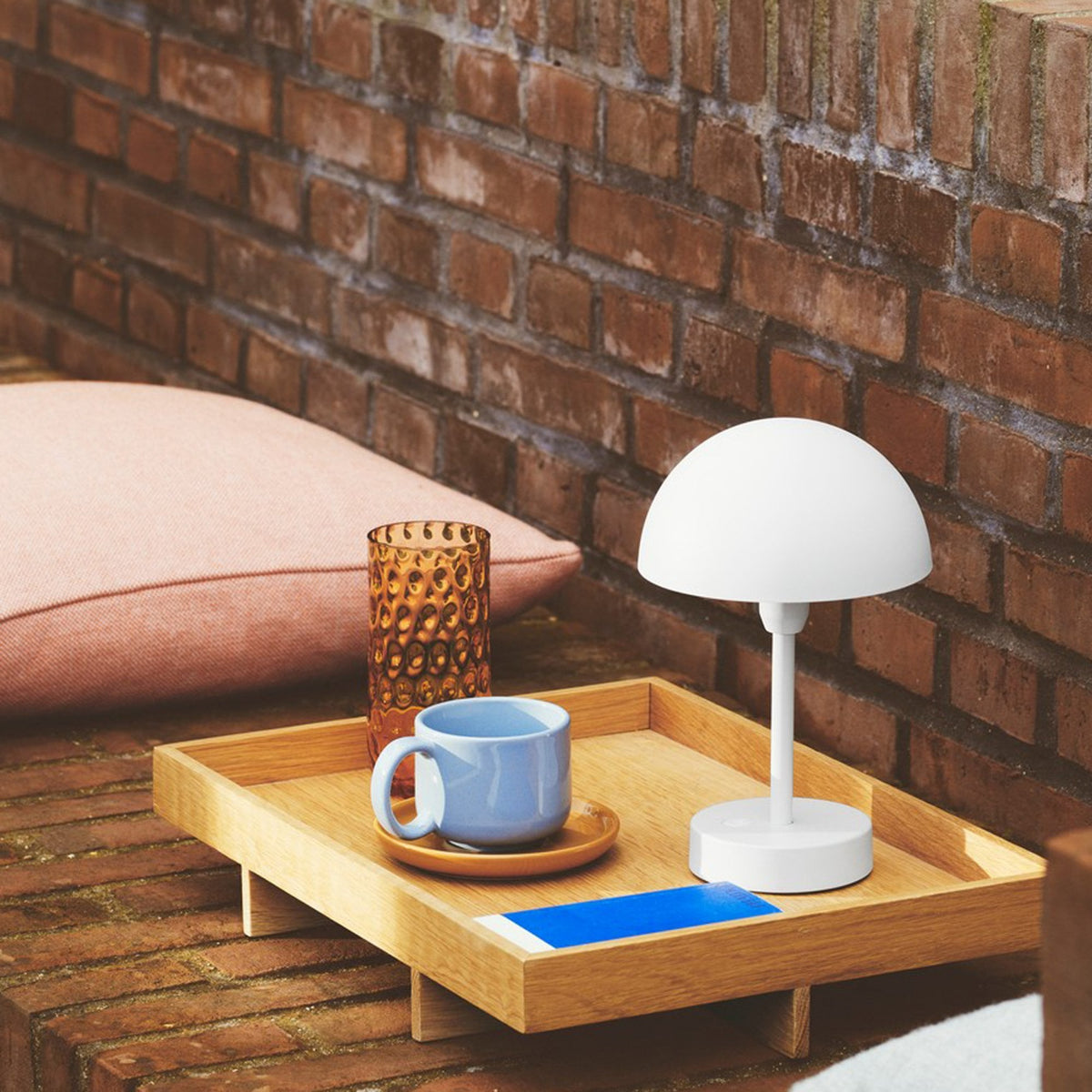 Ellen To-Go Rechargeable Portable Table Lamp in White