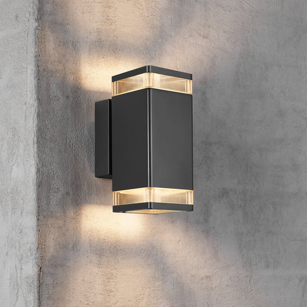 Elm Outdoor Up and Down IP44 Wall Light in Black