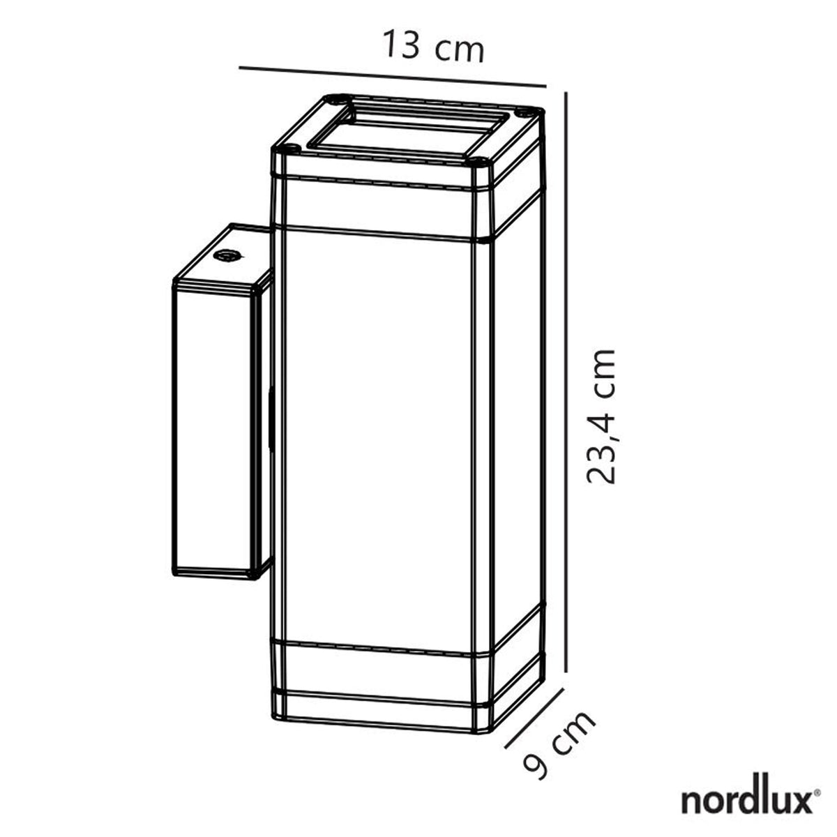 Elm Outdoor Up and Down IP44 Wall Light in Black