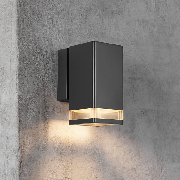 Elm Outdoor IP44 Single Wall Light in Black
