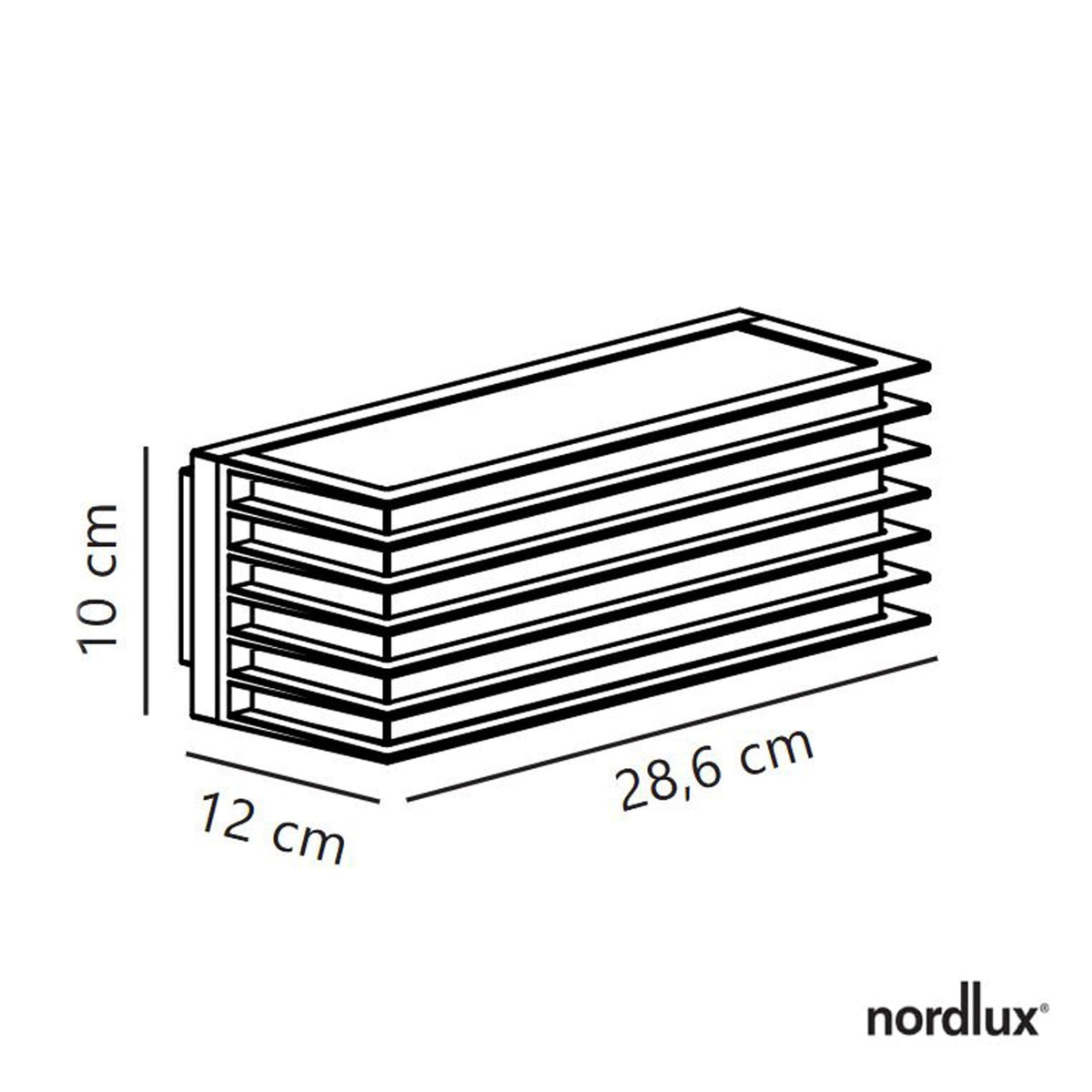 Fluctus 28 Outdoor IP44 Wall Light in Black with Frosted Diffuser