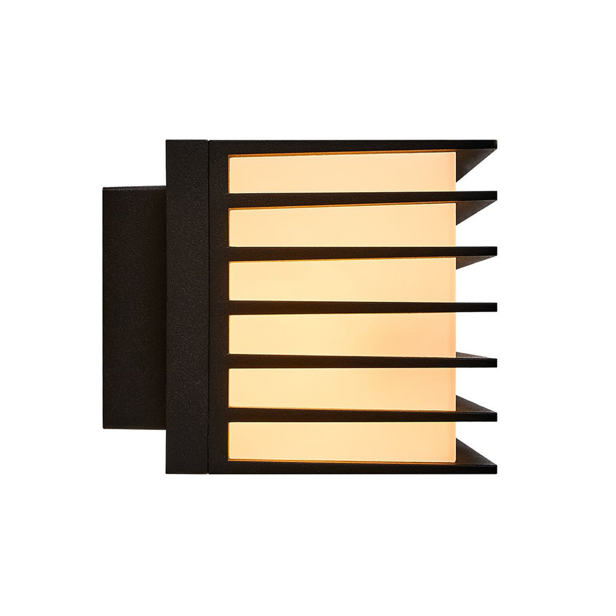 Fluctus 28 Outdoor IP44 Wall Light in Black with Frosted Diffuser