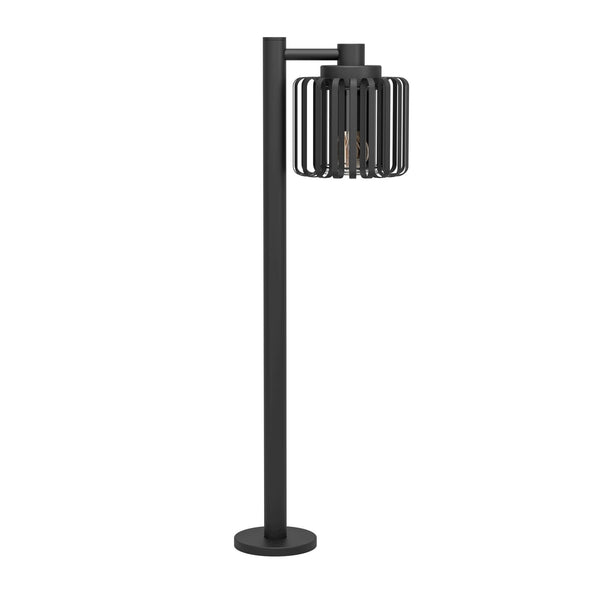 Selinus IP65 Exterior Floor Path Light in Black with Clear Glass Shade