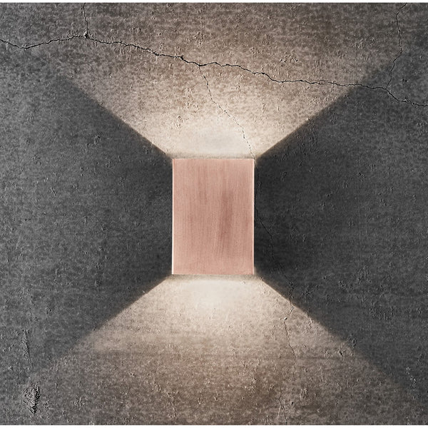 Fold 10 Coastal IP54 LED Wall Light in Copper