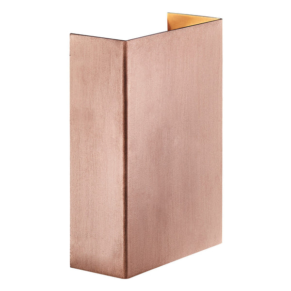 Fold 10 Coastal IP54 LED Wall Light in Copper