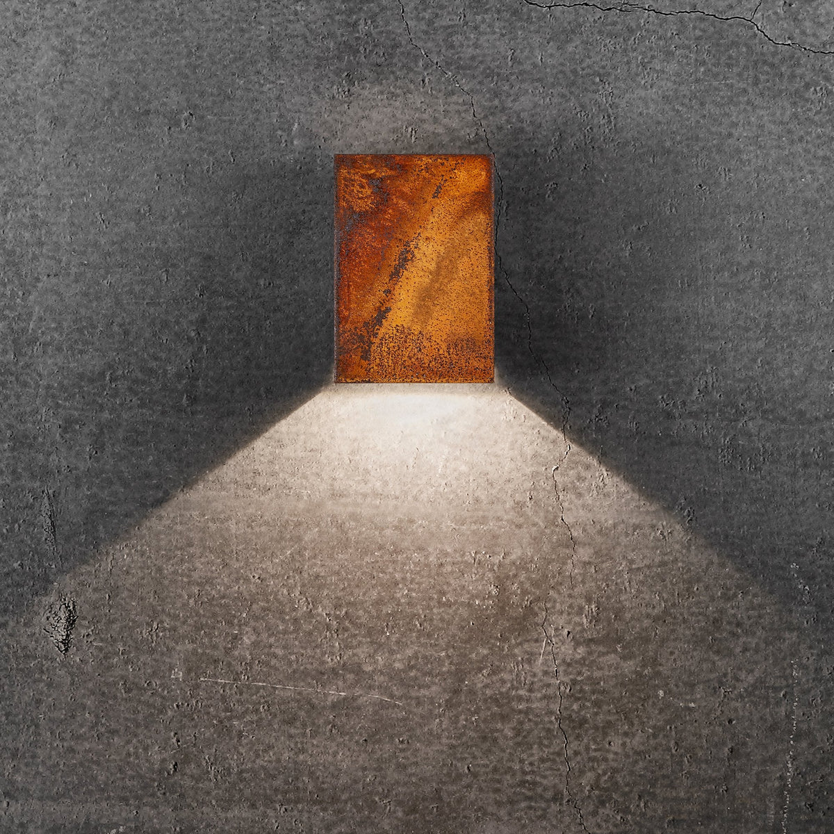 Fold 10 Coastal IP54 LED Wall Light in Corten Weathering Steel