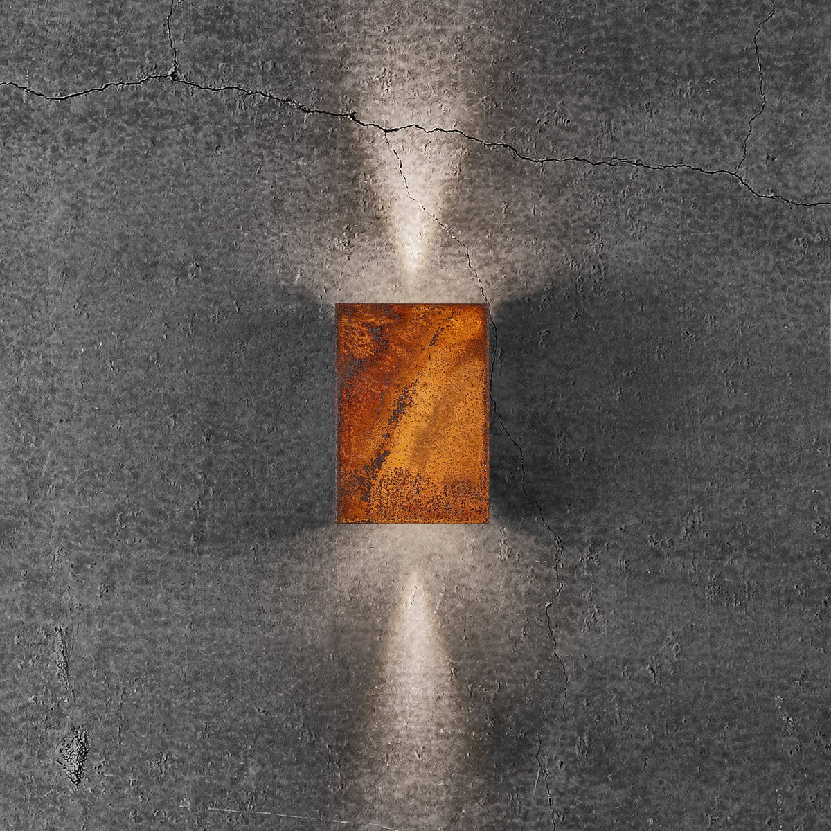 Fold 10 Coastal IP54 LED Wall Light in Corten Weathering Steel