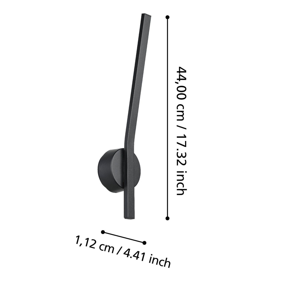 Taparita IP55 Minimalist Exterior LED Wall Light in Black