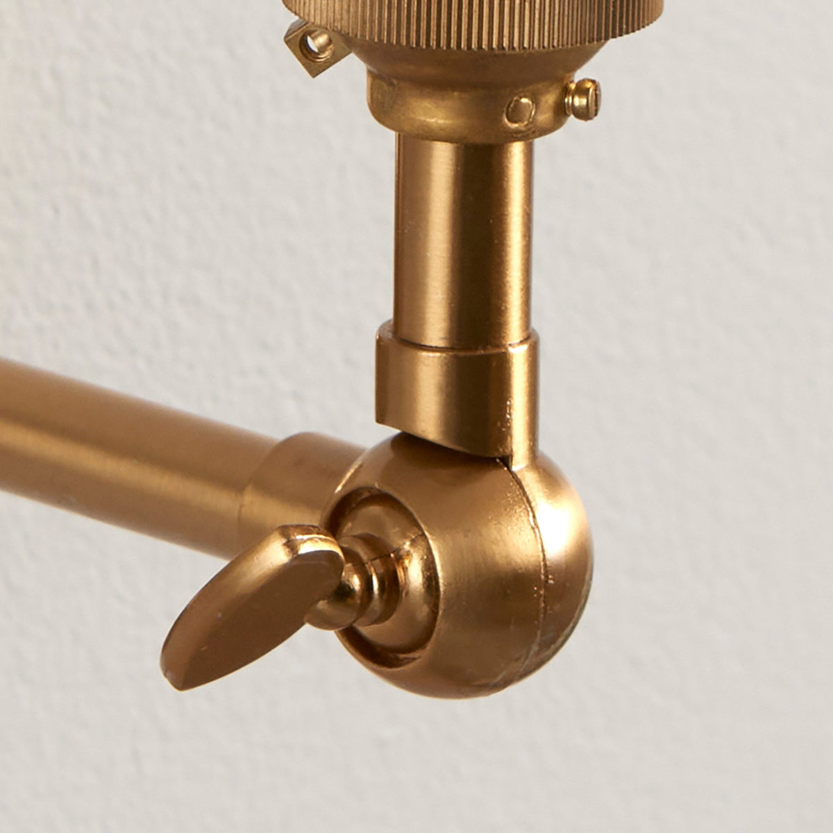 Wood Wing Adjustable Wall Light With Leaf 16cm Pearl Grey Shade