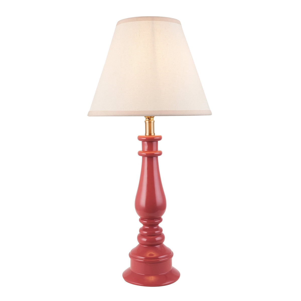 Myrtle Table Lamp in Pink Clay with Ivy 25cm Vintage White Shade