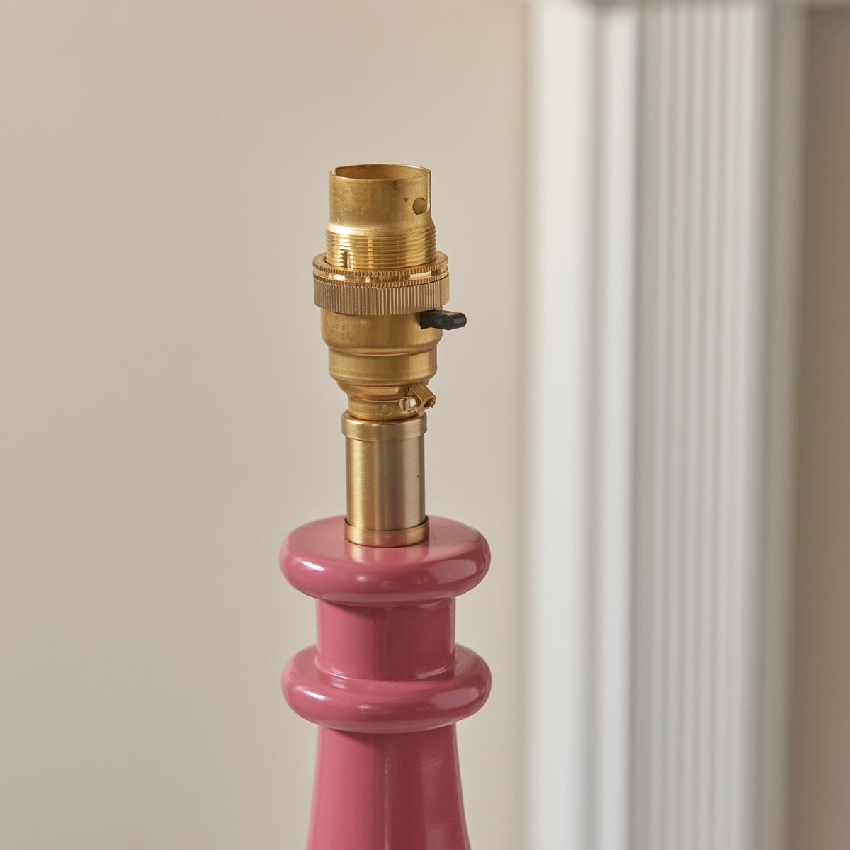 Myrtle Table Lamp in Pink Clay with Ivy 25cm Vintage White Shade