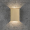 Fold 15 Coastal IP54 LED Wall Light in Brass