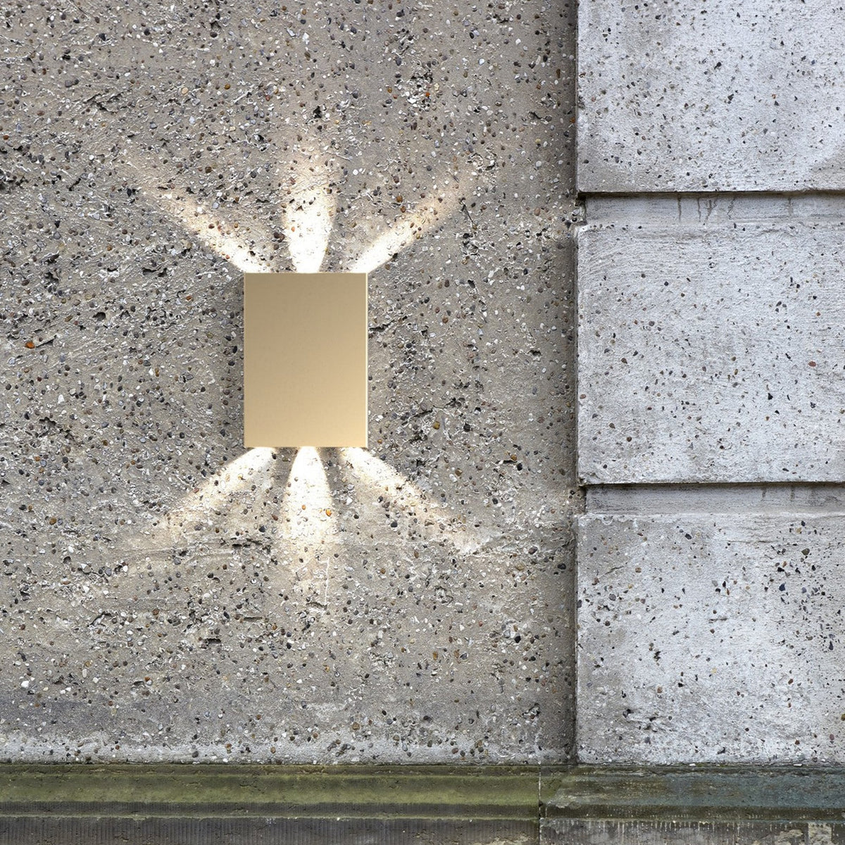 Fold 15 Coastal IP54 LED Wall Light in Brass