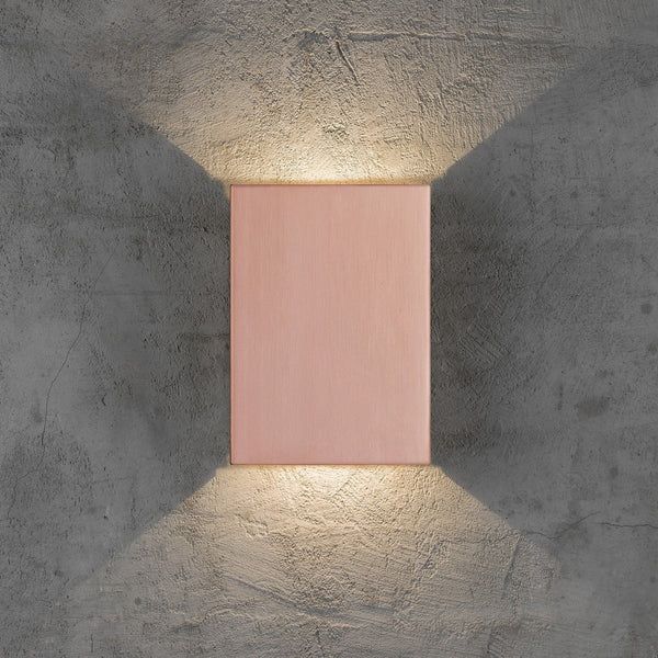 Fold 15 Coastal IP54 LED Wall Light in Copper