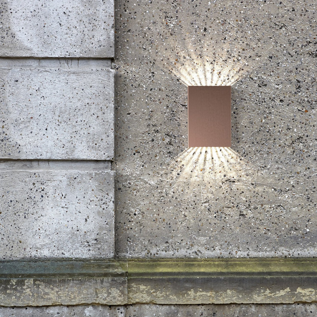 Fold 15 Coastal IP54 LED Wall Light in Copper