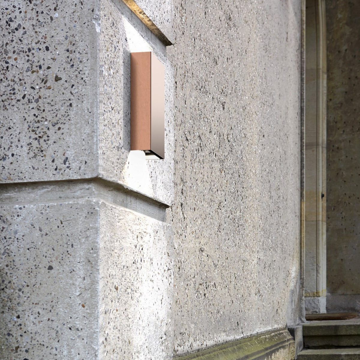 Fold 15 Coastal IP54 LED Wall Light in Copper