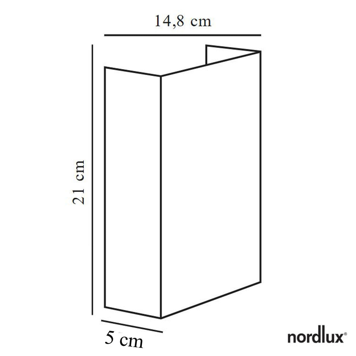 Fold 15 Coastal IP54 LED Wall Light in Copper