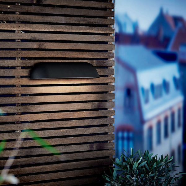 Front 36 IP44 LED Wall Light In Black