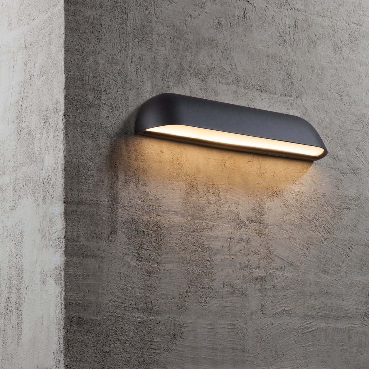 Front 36 IP44 LED Wall Light In Black