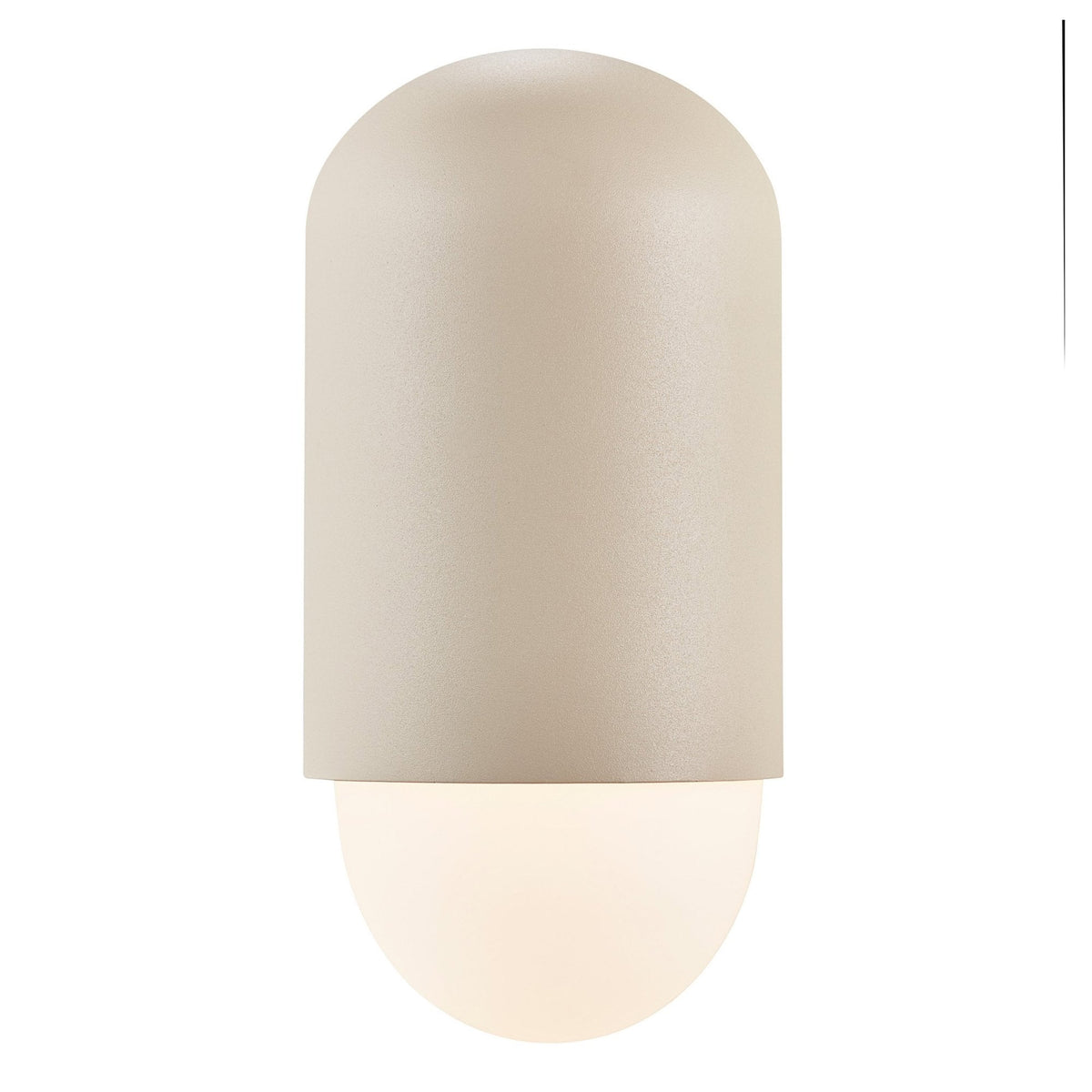 Heka Outdoor IP54 Wall Light in Sand With Opal Glass Diffuser