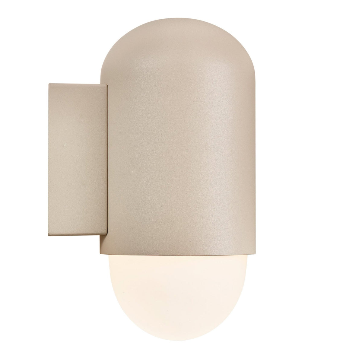 Heka Outdoor IP54 Wall Light in Sand With Opal Glass Diffuser