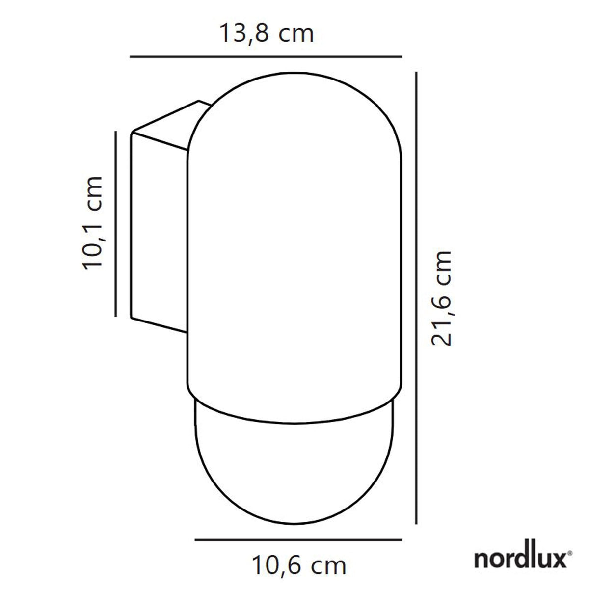 Heka Outdoor IP54 Wall Light in Black With Opal Glass Diffuser