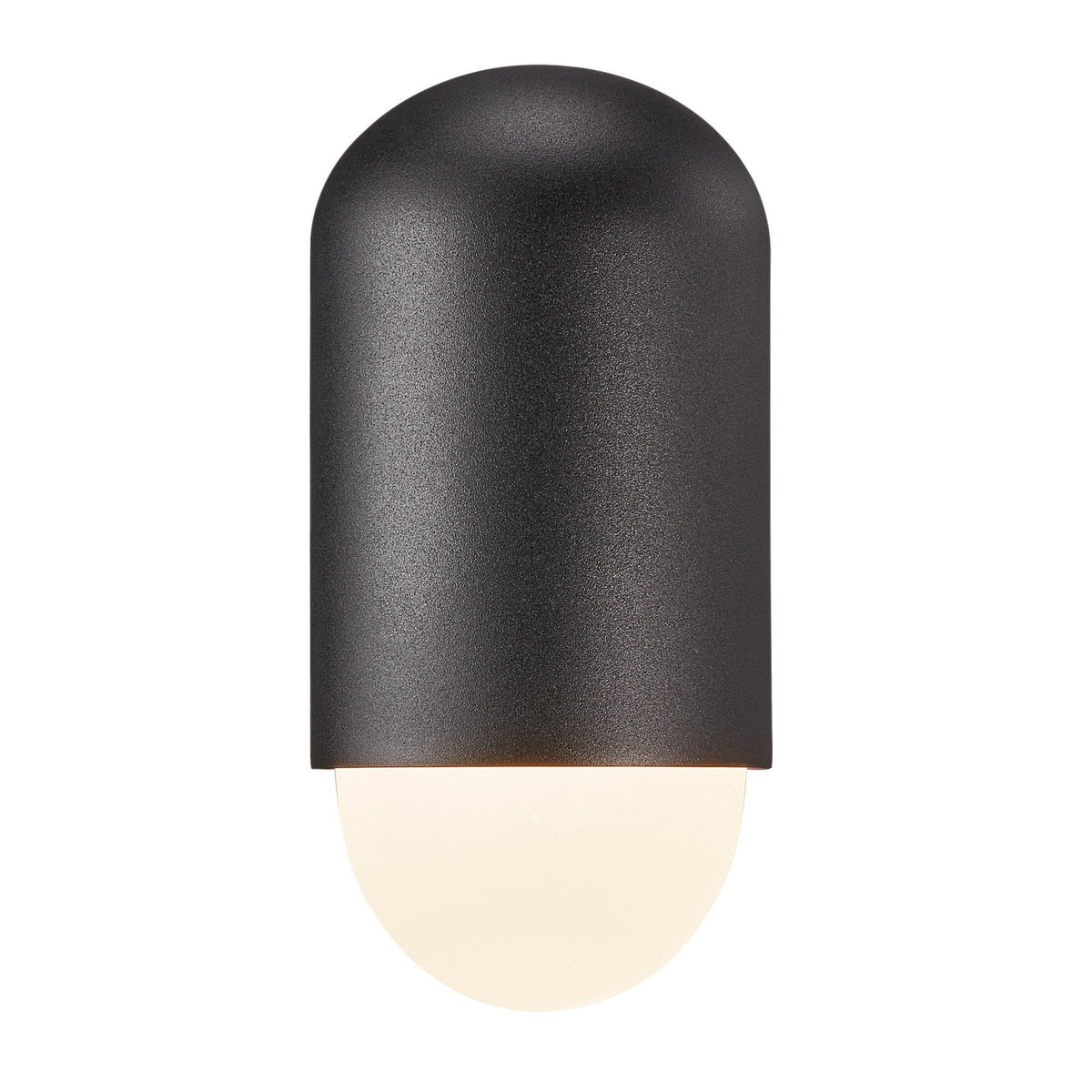 Heka Outdoor IP54 Wall Light in Black With Opal Glass Diffuser