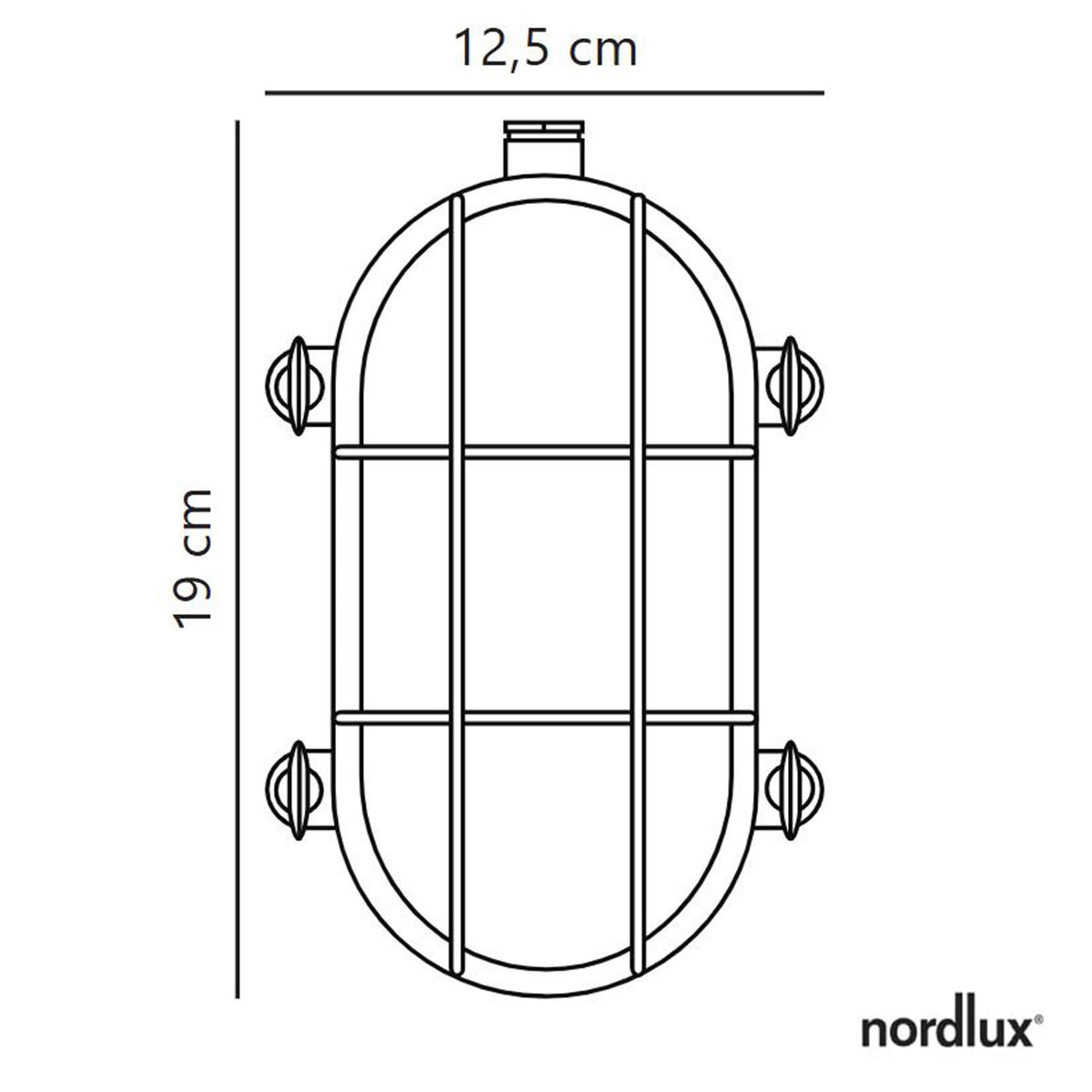Helford Coastal IP64 Bulkhead Wall Light In Nickel With Glass Shade