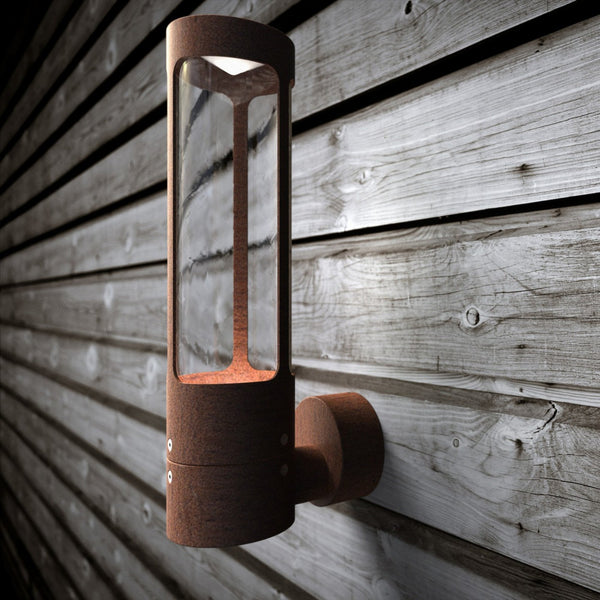 Helix Coastal IP44 Wall Light in Corten Weathering Steel
