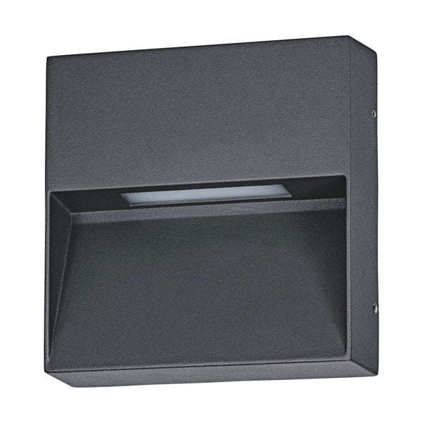Maruggio Square IP65 Wall Light in Black with Tunable White LED