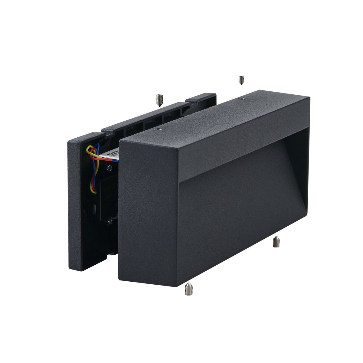Maruggio Rectangle IP65 Wall Light in Black with Tunable White LED