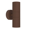 Tomelloso IP44 Exterior Up & Down Wall Light in a Rust Coloured Finish