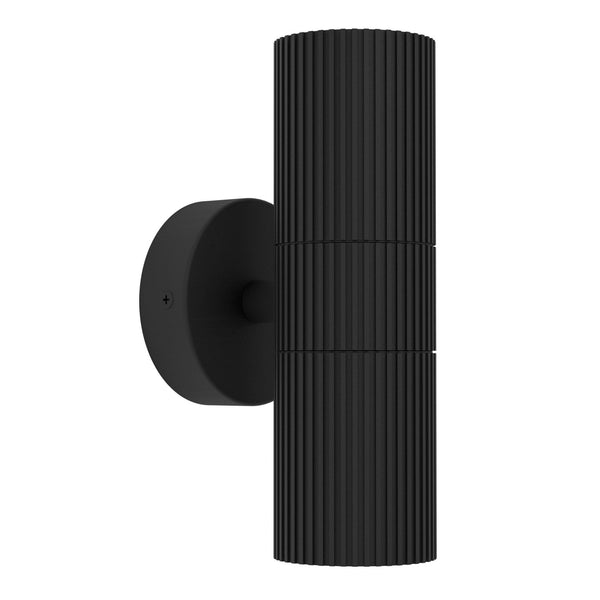 Tomelloso IP44 Exterior Up & Down Wall Light in Black