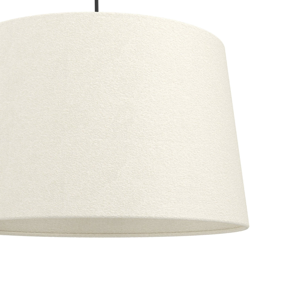 Febres Single Drop Pendant with White Fabric Shade