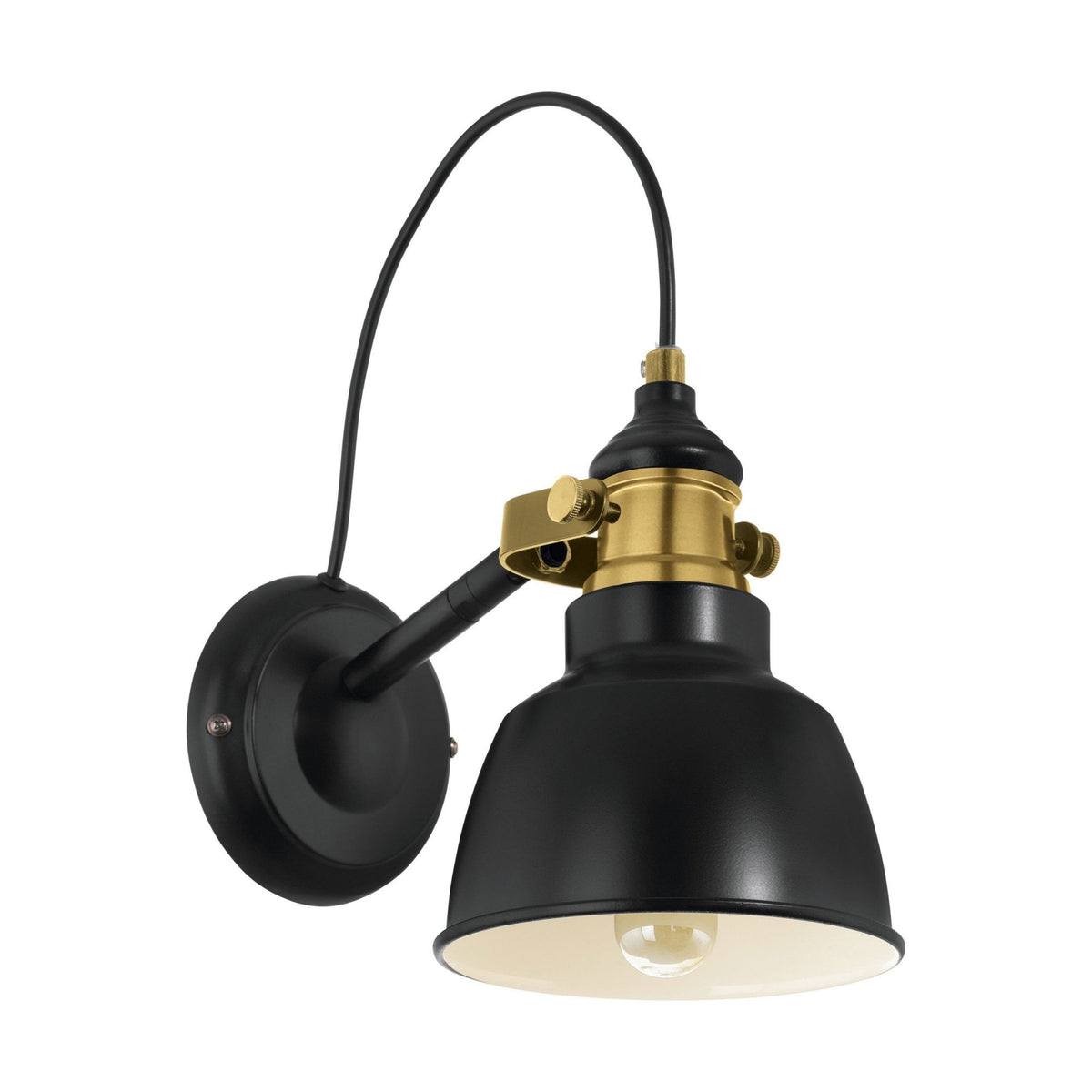 Thornford Single Spotlight in Black with Bronze Detailing