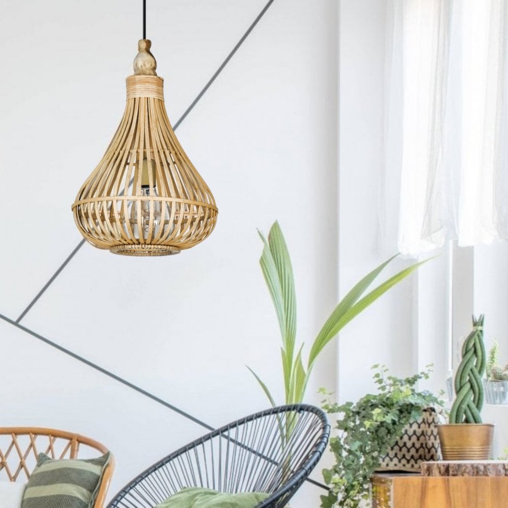 Amsfield 350mm Bamboo Wickerwork Pendant
