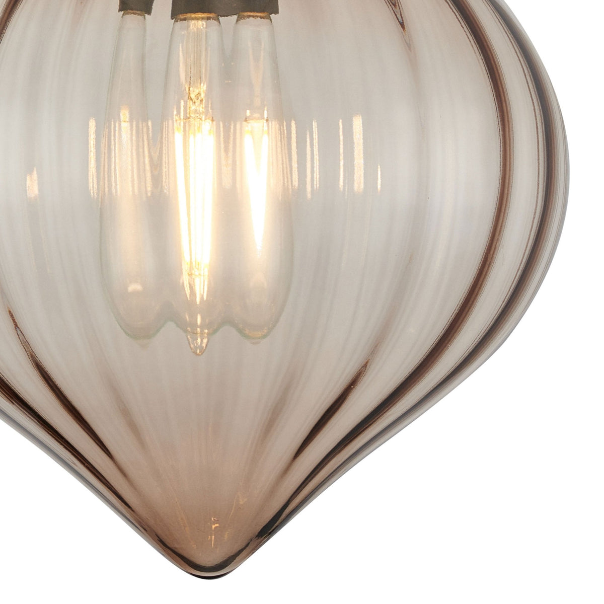 Appin Wall Light in Satin Black with Cognac Flower Bud Glass Shade