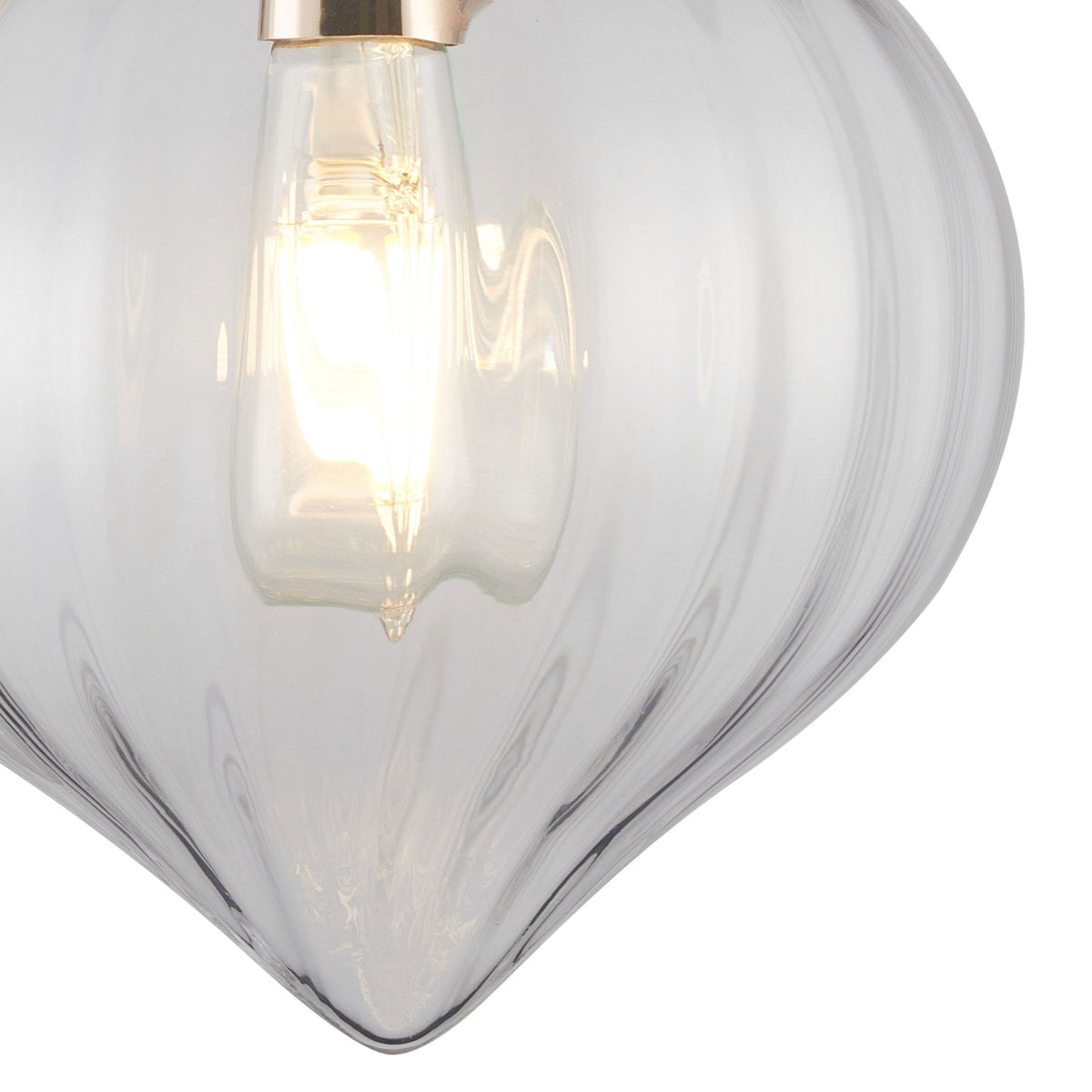Appin Wall Light in French Gold with Clear Flower Bud Glass Shade