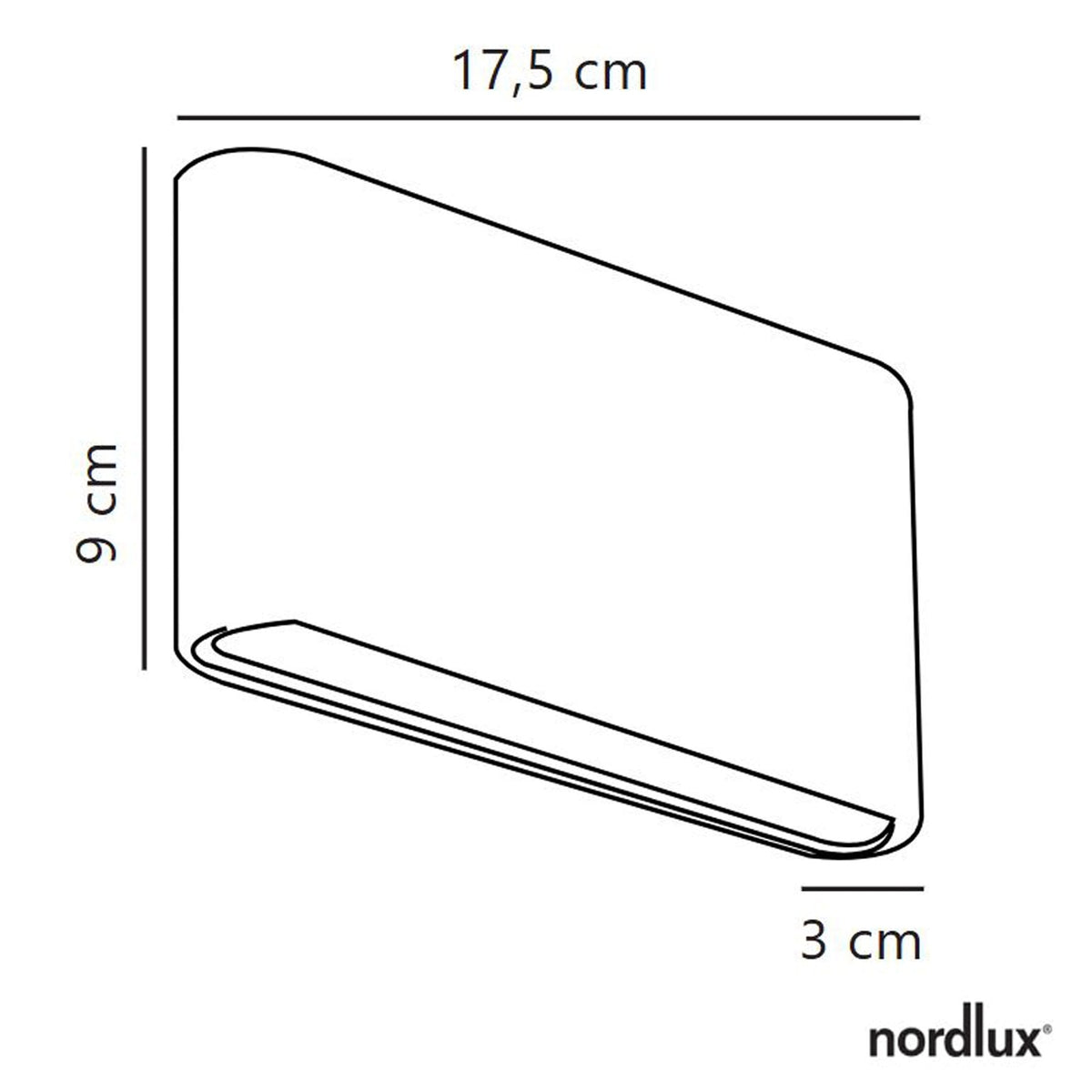 Kinver IP54 LED Up and Down Wall Light in Black
