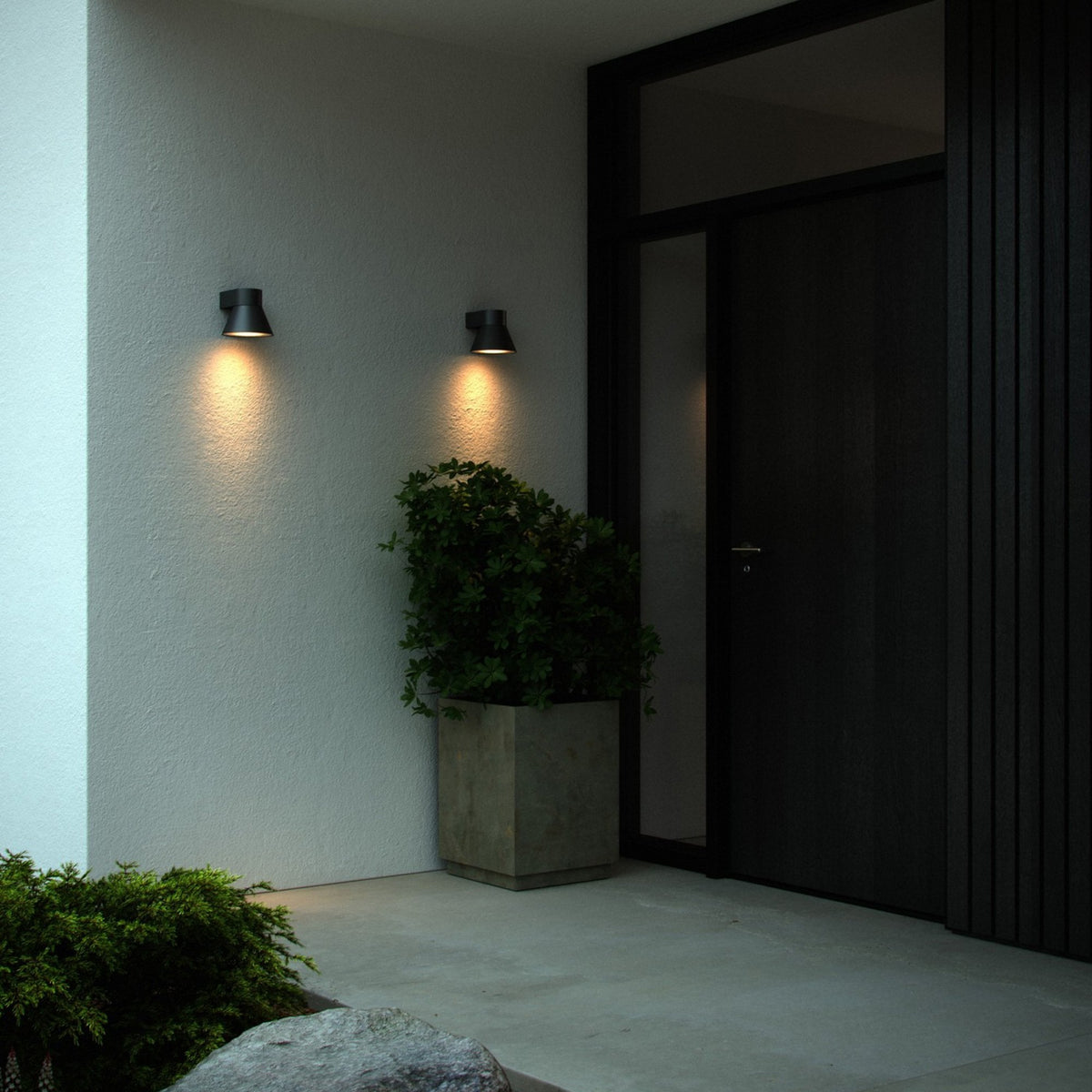 Kyklop Cone Outdoor IP54 Wall Light in Black