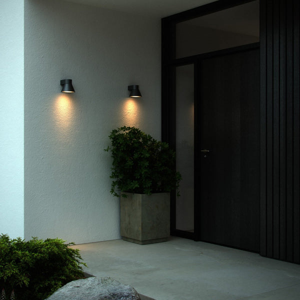 Kyklop Cone Outdoor IP54 Wall Light in Black